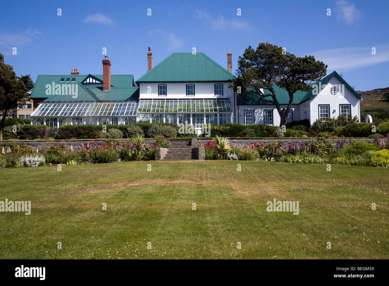 Government house port stanley falkland islands hires stock photography