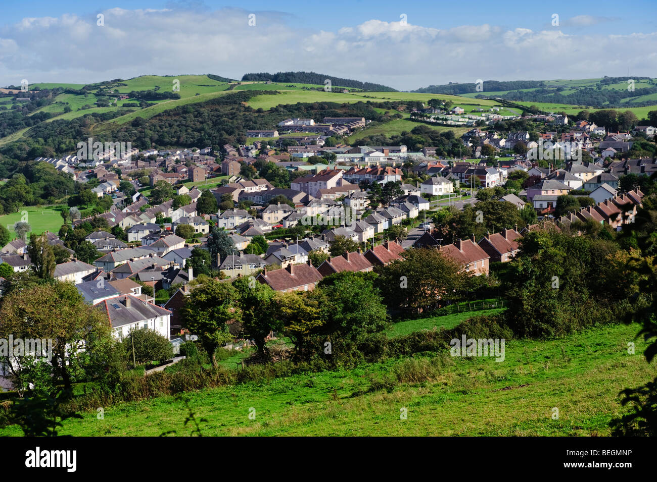 Penparcau council housing estate on the outskirts of Aberystwyth Wales UK Stock Photo