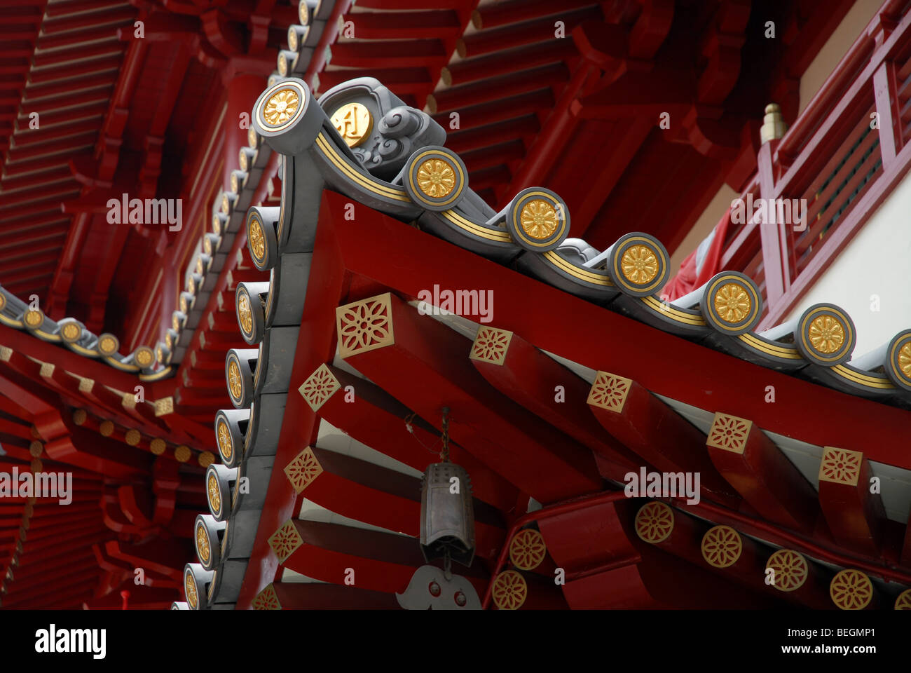 detail of Buddha Tooth Relic Temple, South Bridge Road, Chinatown, Singapore Stock Photo