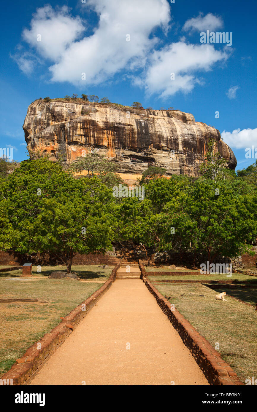 Famous ancient Sigiriya rock. Sri Lanka Stock Photo