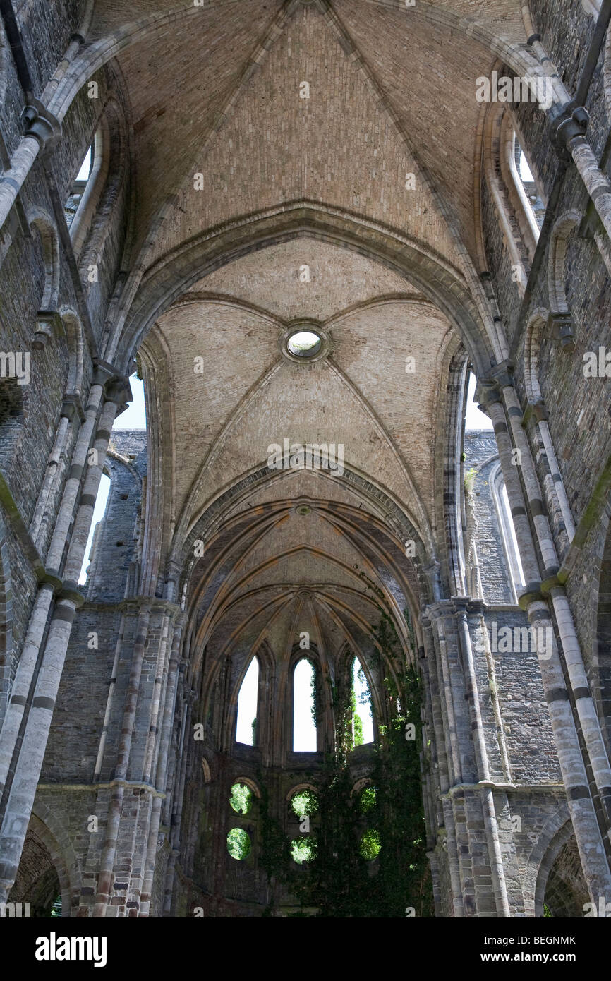 Villers La Ville Abbey. Ruins of the church. Stock Photo