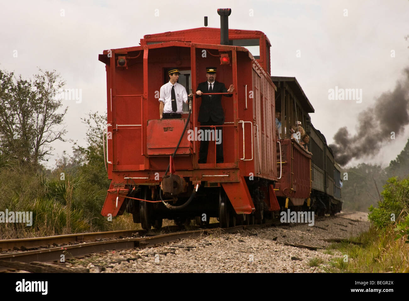 Caboose pulled by a 1930 steam the number 75 Flagg Coal
