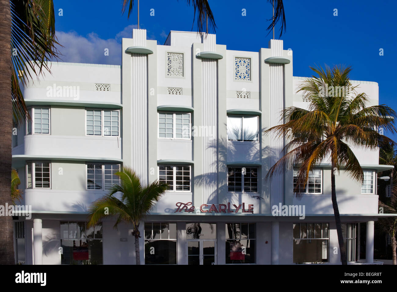 The Carlyle Hotel on Ocean Drive in Miami South Beach Stock Photo