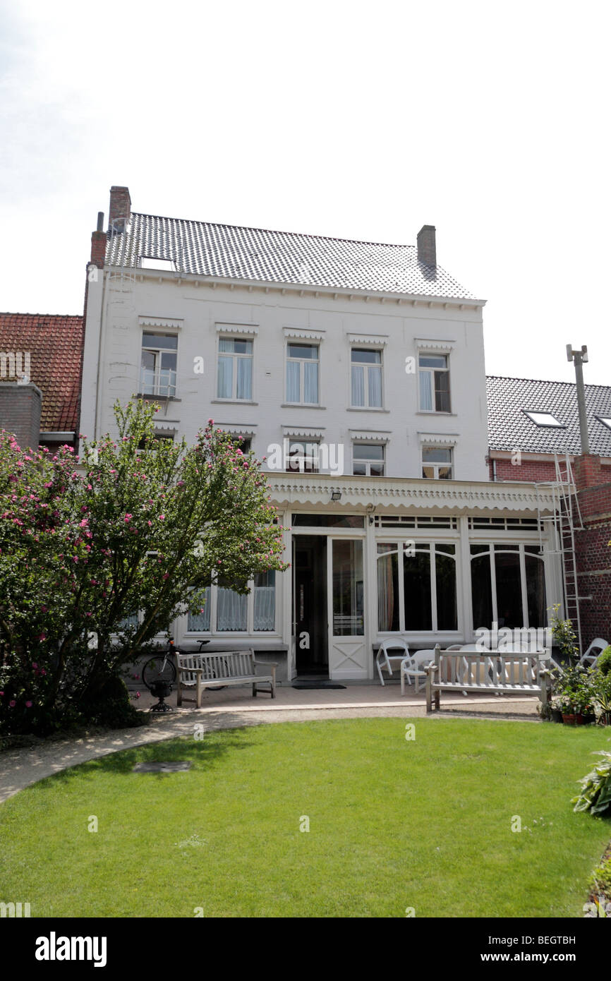 The view of the original Talbot House building, Poperinge, Belgium from