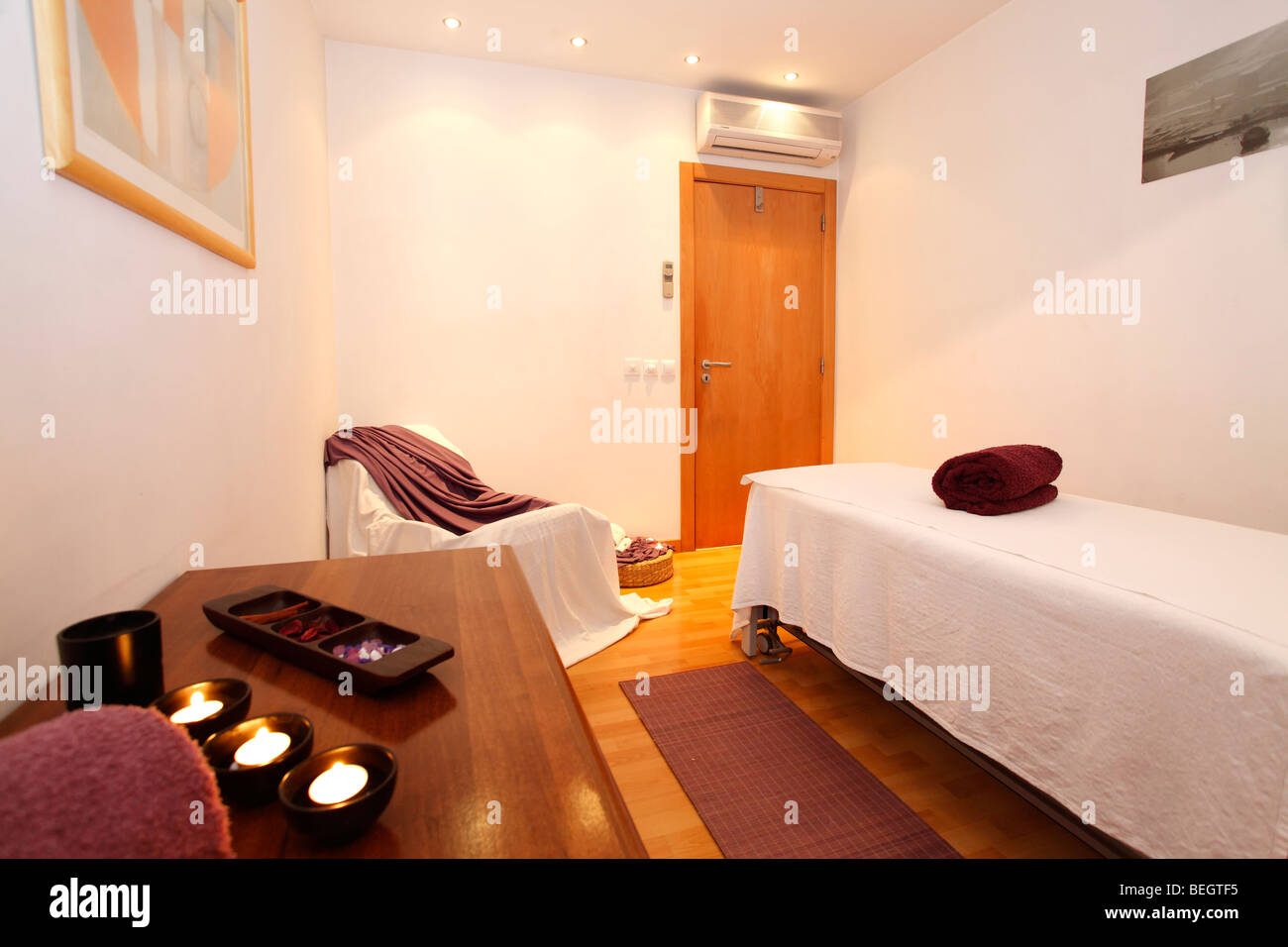 Life quality concept - a treatment s room of a spa Stock Photo