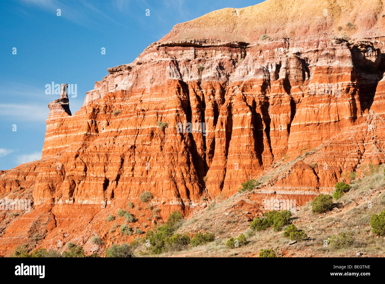Hoodoo at Capitol Peak in Palo Duro Canyon State Park in Texas Stock