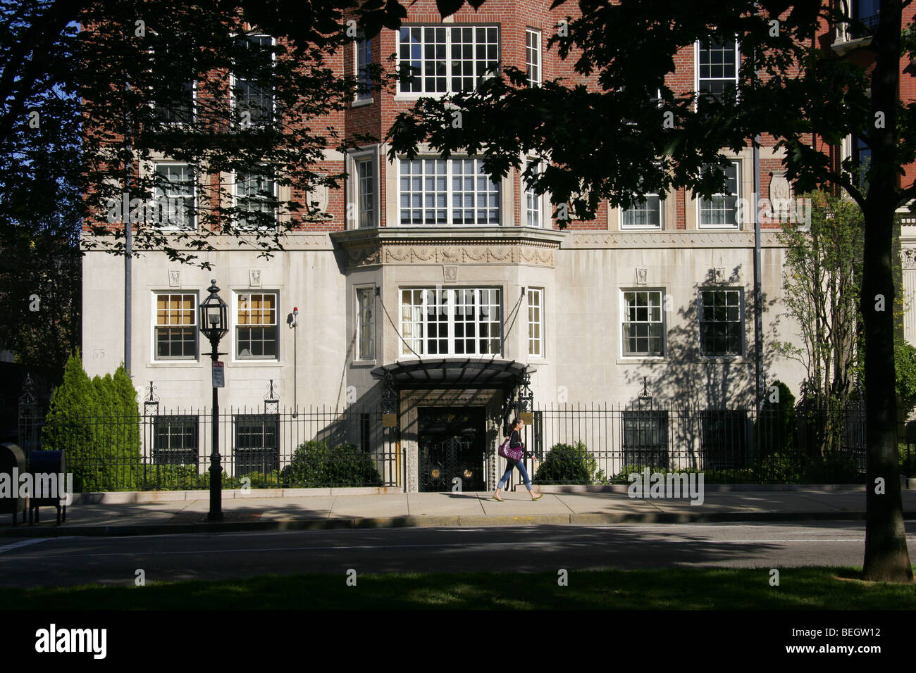 Apartment block on Commonwealth Avenue, Boston, Massachusetts, USA