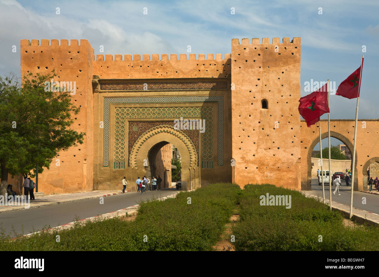 Bab al Mansour Gate Meknes Morocco Stock Photo
