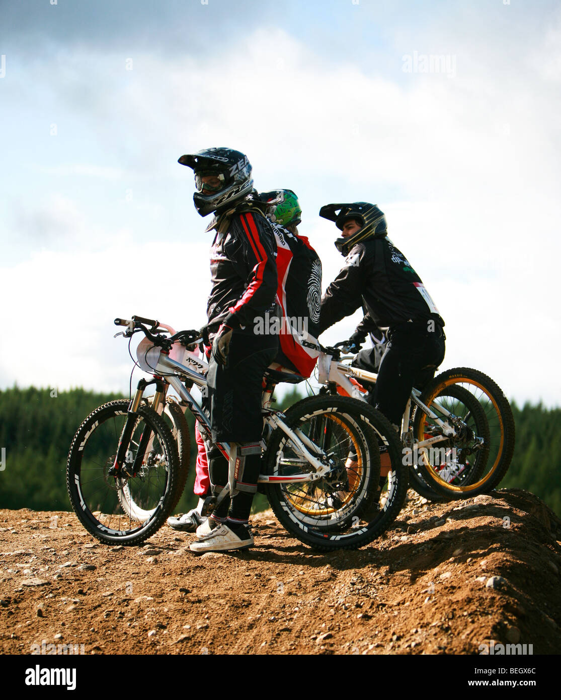 UCI Fort William 4x World Cup Practice Fionn Griffiths Tom Dowie Bernard Kerr Stock Photo