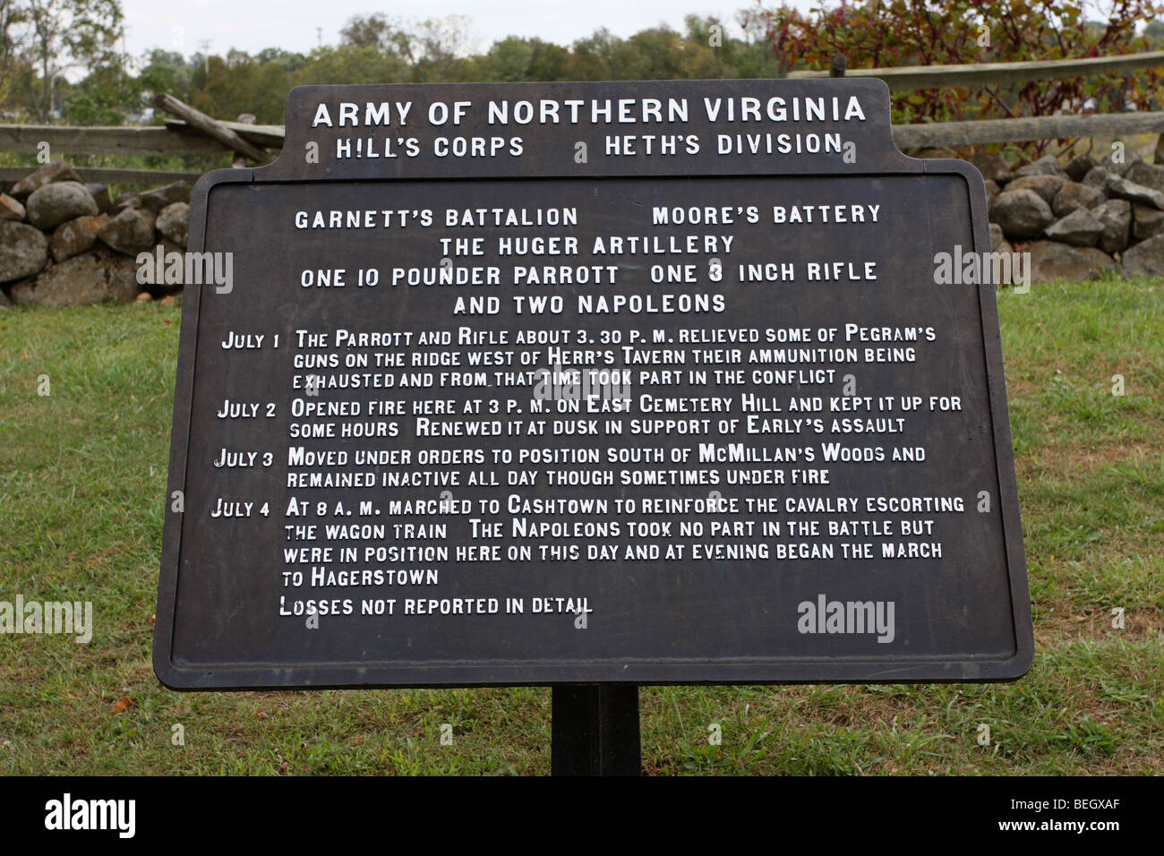 An example of a Battery Tablet on the Gettysburg Battlefield. Such ...