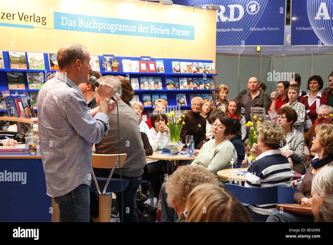 the book fair 2009 in Leipzig, Germany Stock Photo