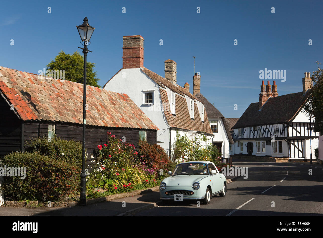 England, Cambridgeshire, Huntingdon, Houghton Village St Ives Road ...