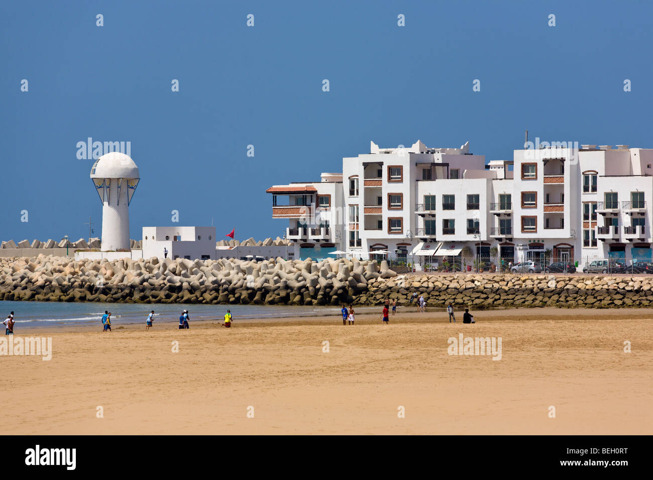Beach and apartments at Agadir Morocco Stock Photo Alamy
