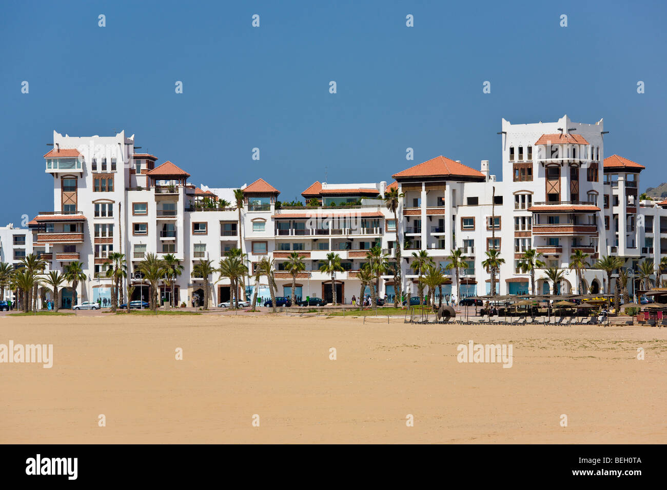 Beach and apartments at Agadir Morocco