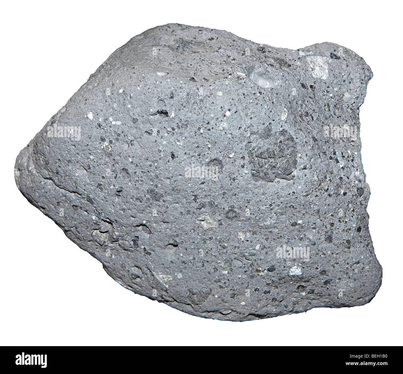 Breccia moon rock sample from the Descartes Highlands on the Moon NASA Space Center Houston Texas USA Stock Photo