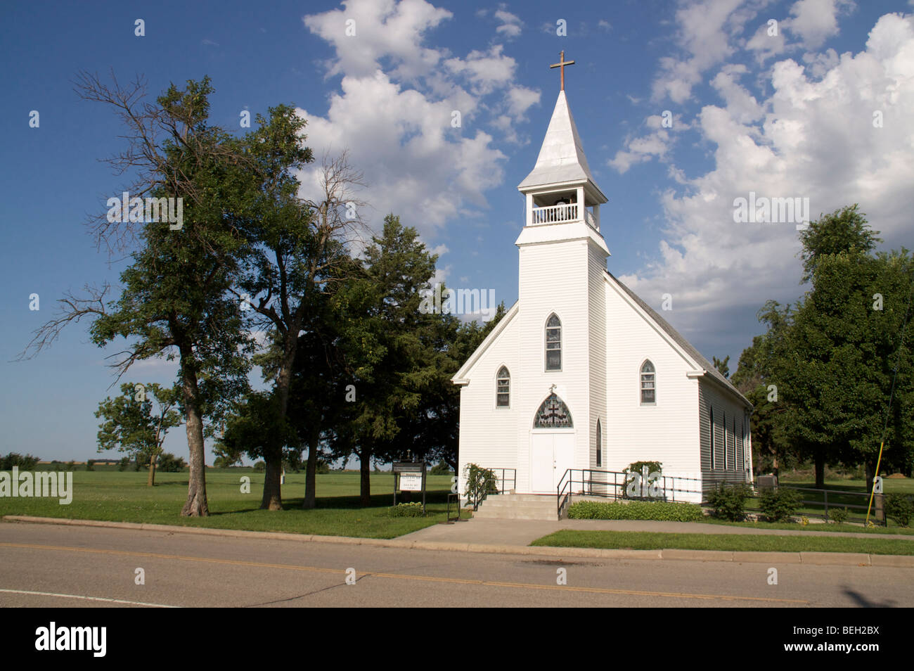 Rural Catholic church. Hope Kansas Stock Photo Alamy