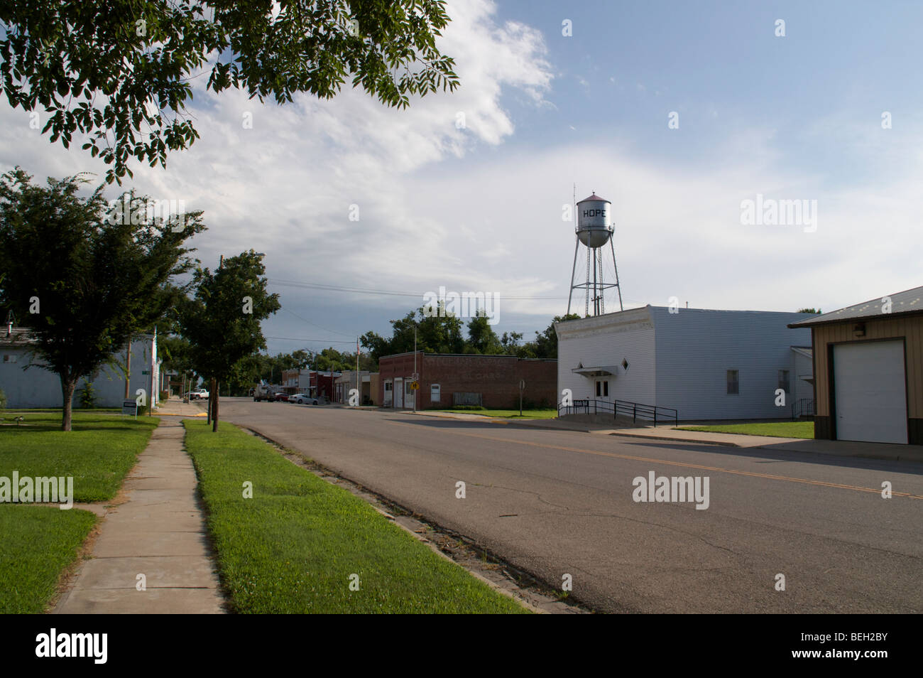 Main Street. Hope, Kansas Stock Photo Alamy