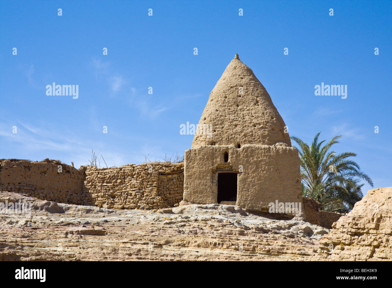 Old Town of Bahariya Oasis, Bahariya Oasis, Libyan Desert, Egypt Stock Photo