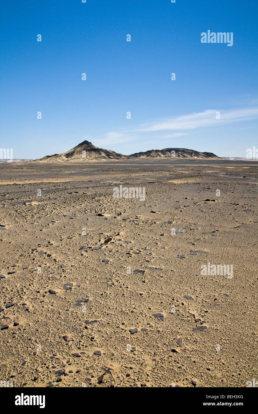 Black Desert, Libyan Desert, Egypt Stock Photo
