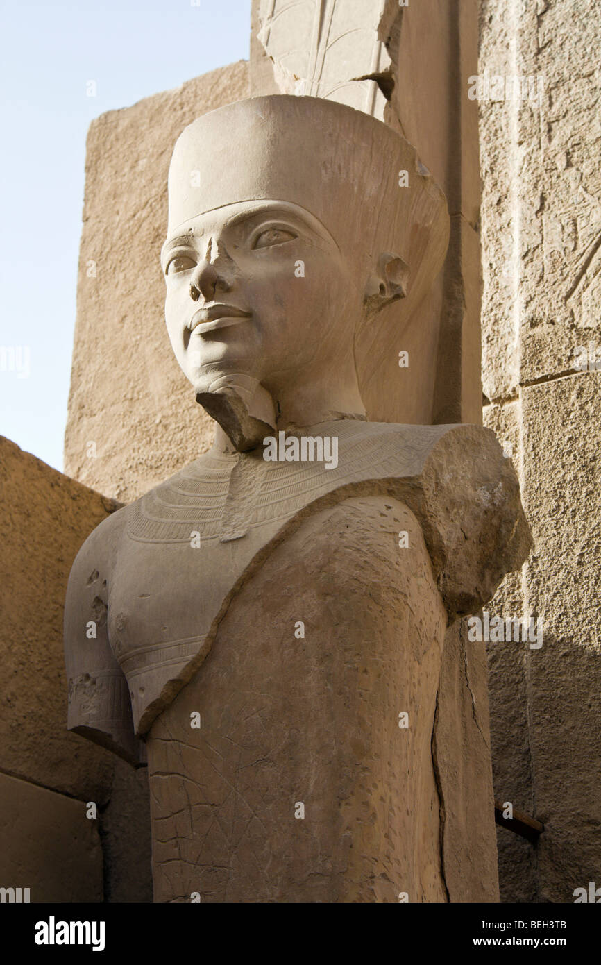Statue at Karnak Temple, Luxor, Egypt Stock Photo