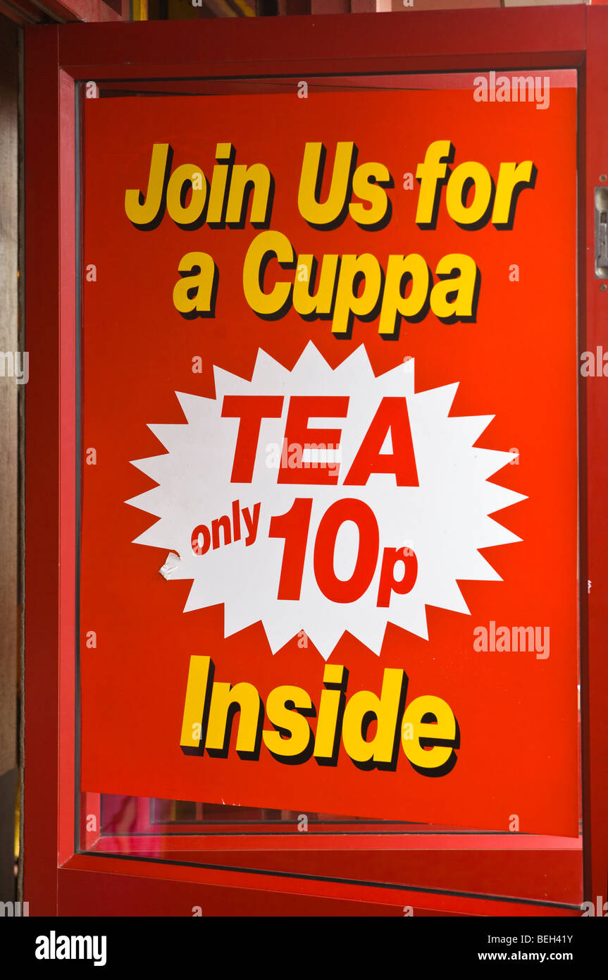 tea at 10p cafe blackpool england Stock Photo Alamy