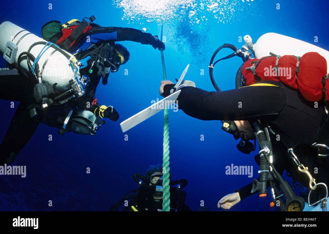 Trimix Scuba Diving Stock Photo