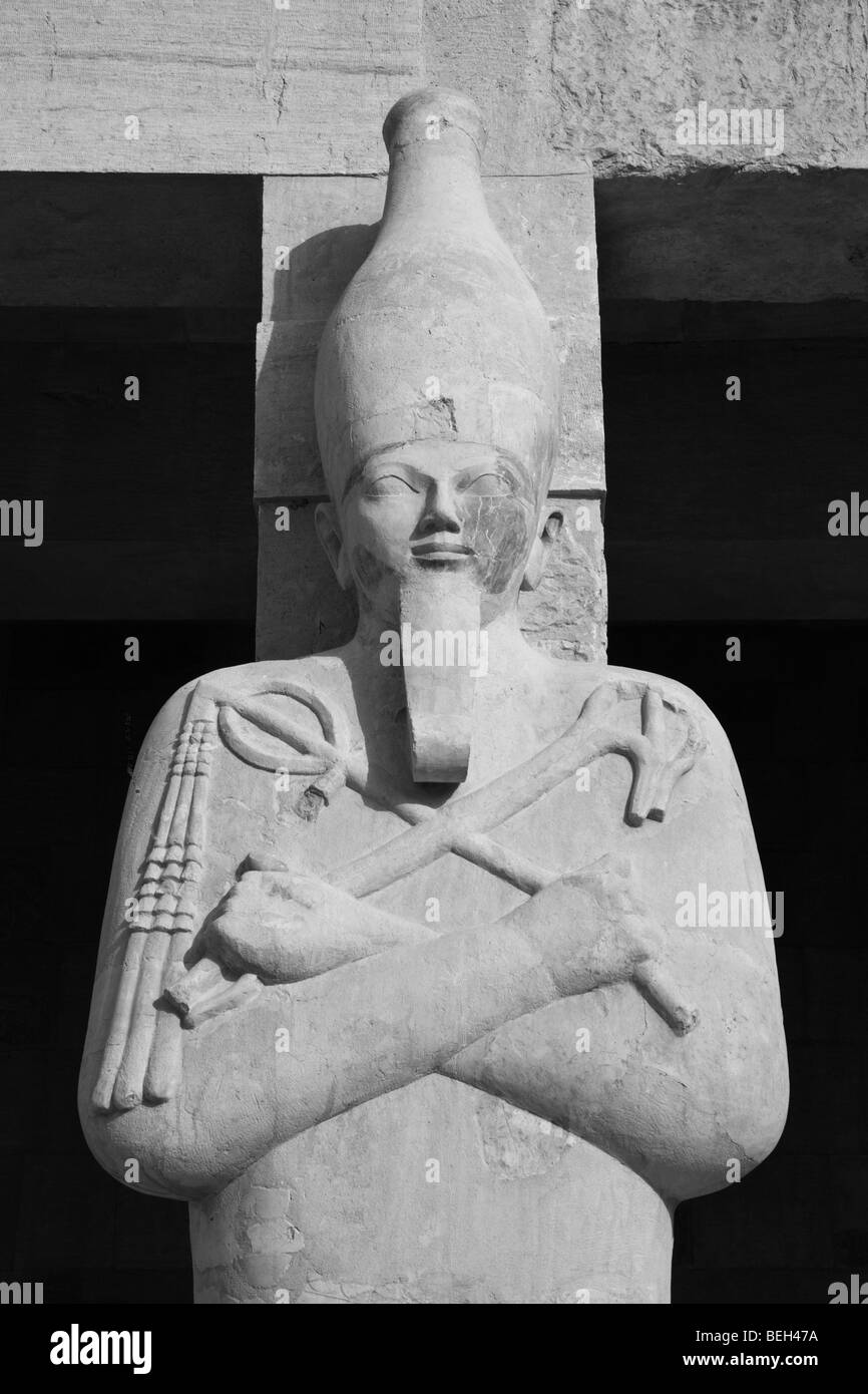 Queen Hatshepsut Statue, Luxor, Egypt Stock Photo