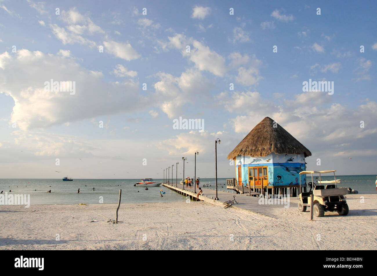 Beach of Holbox Island, Yucatan Peninsula, Caribbean Sea, Mexico Stock Photo