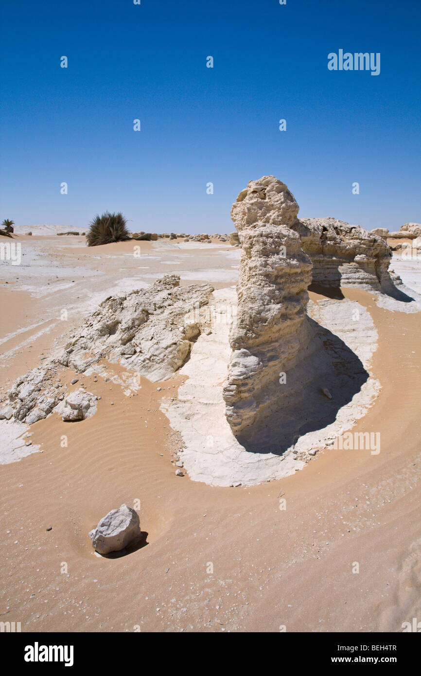 Landscape in White Desert National Park, Libyan Desert, Egypt Stock