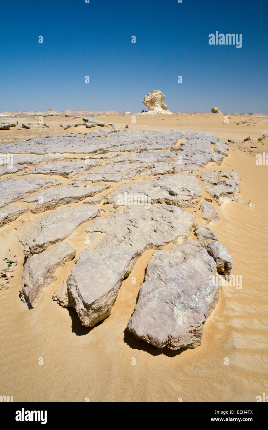 Landscape in White Desert National Park, Libyan Desert, Egypt Stock