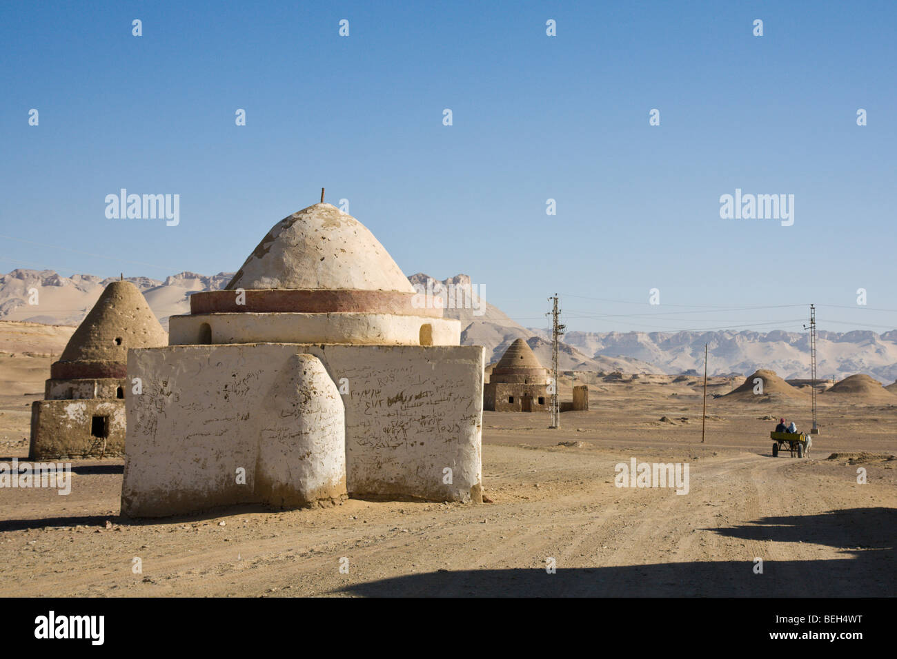 Tombs at El Qasr in Dakhla Oasis, Libyan Desert, Egypt Stock Photo