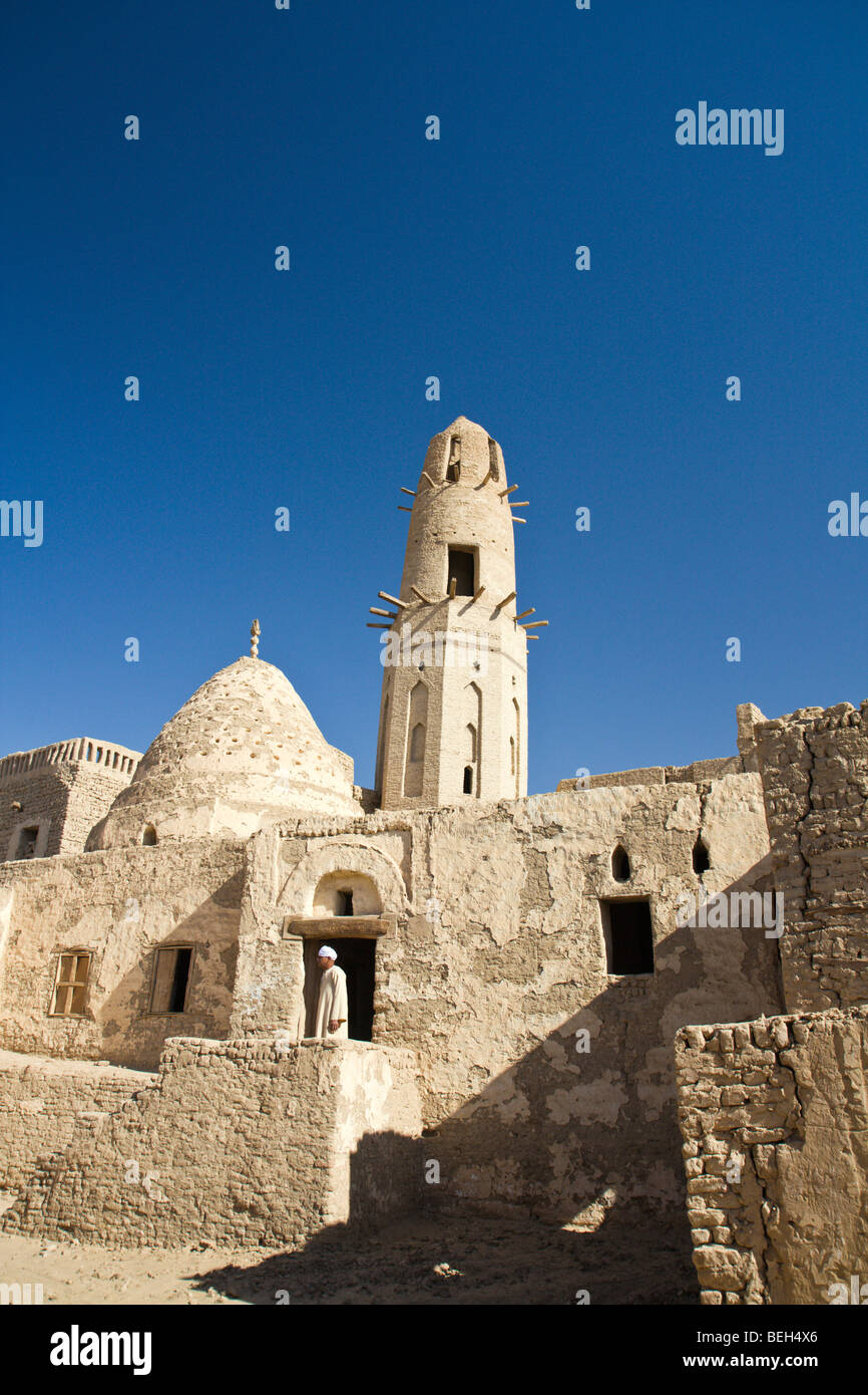 Old Town of El Qasr in Dakhla Oasis, Libyan Desert, Egypt Stock Photo