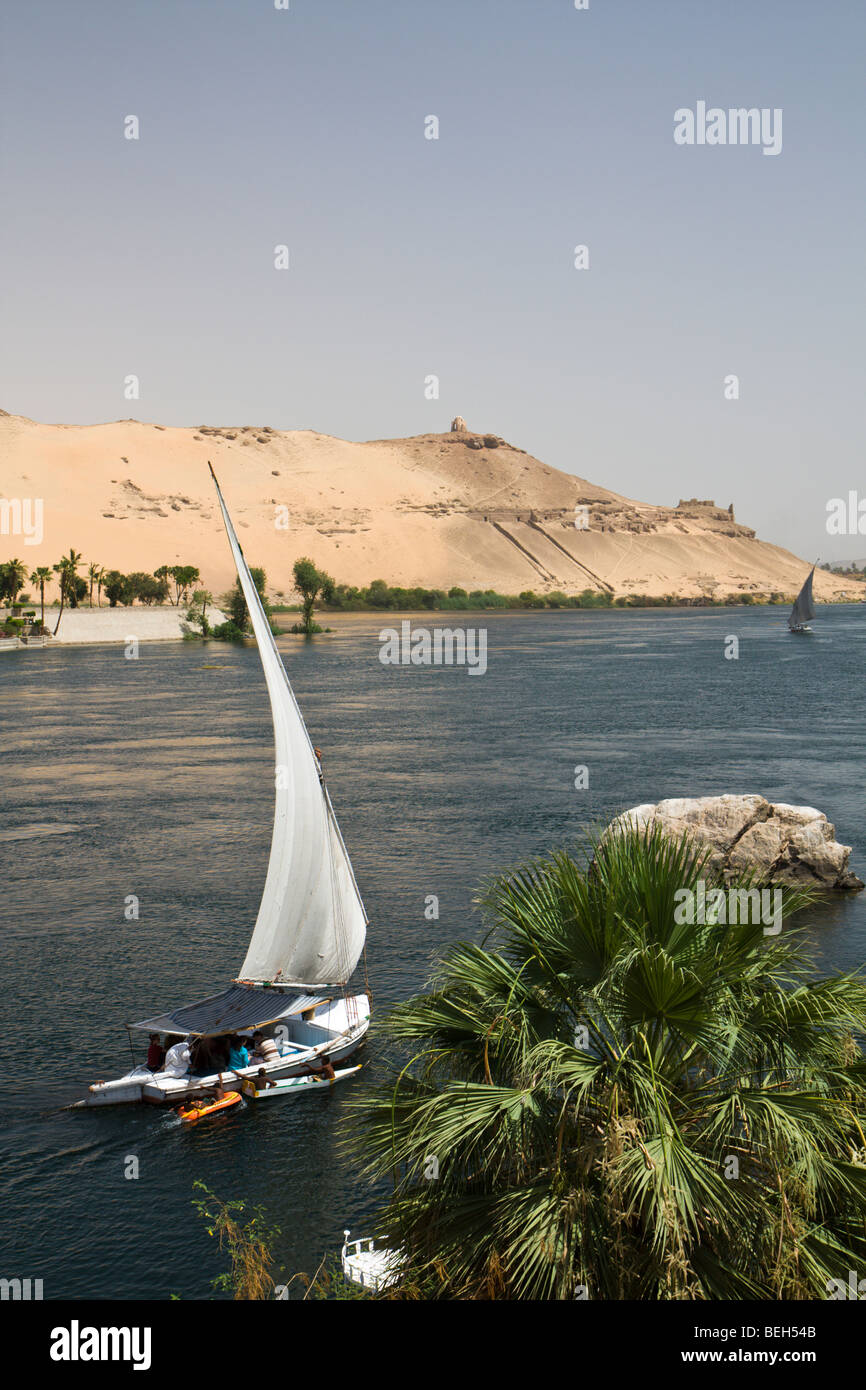 Felucca on Nile River, Aswan, Egypt Stock Photo - Alamy