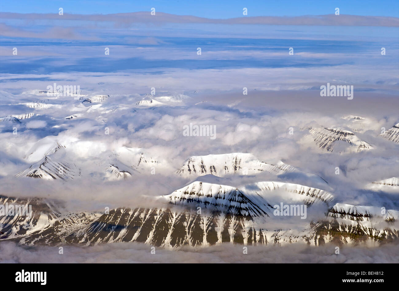 Spitsbergen, Svalbard, aerial view Stock Photo