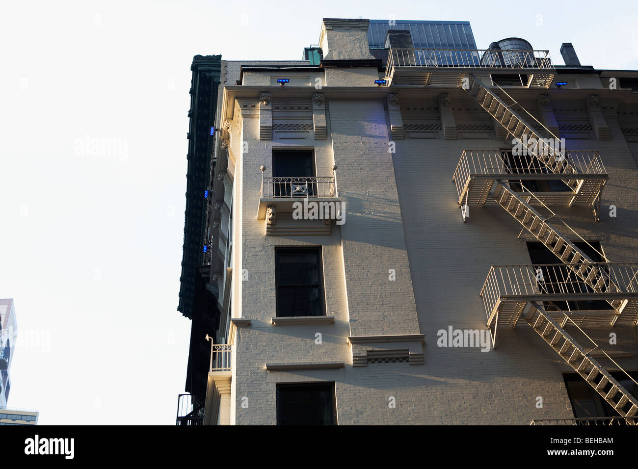 Fire escapes railing hi-res stock photography and images - Alamy