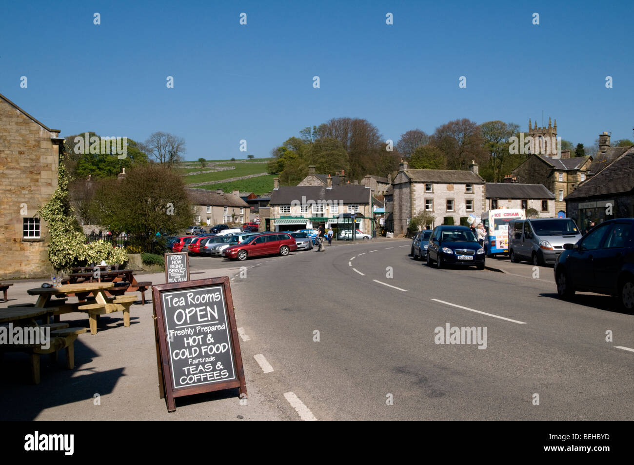 Peak District village of Hartington Derbyshire England Stock Photo Alamy
