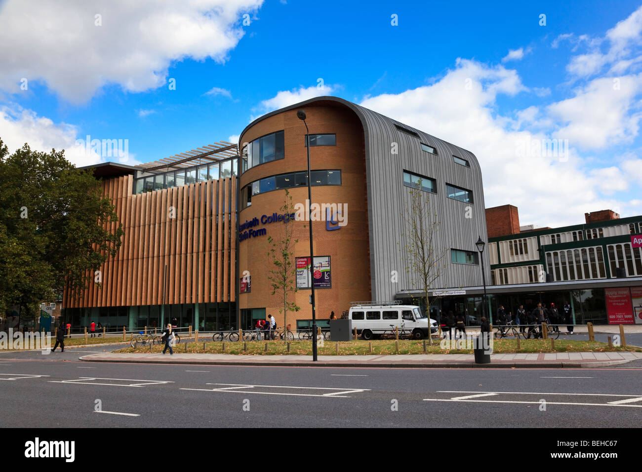 Lambeth Colleges new building on the Edge of Clapham Common, London, UK