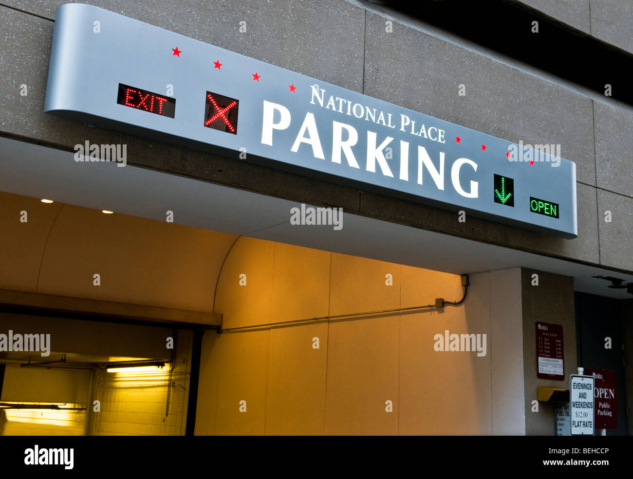 National Place Parking Garage in Washington DC Stock Photo