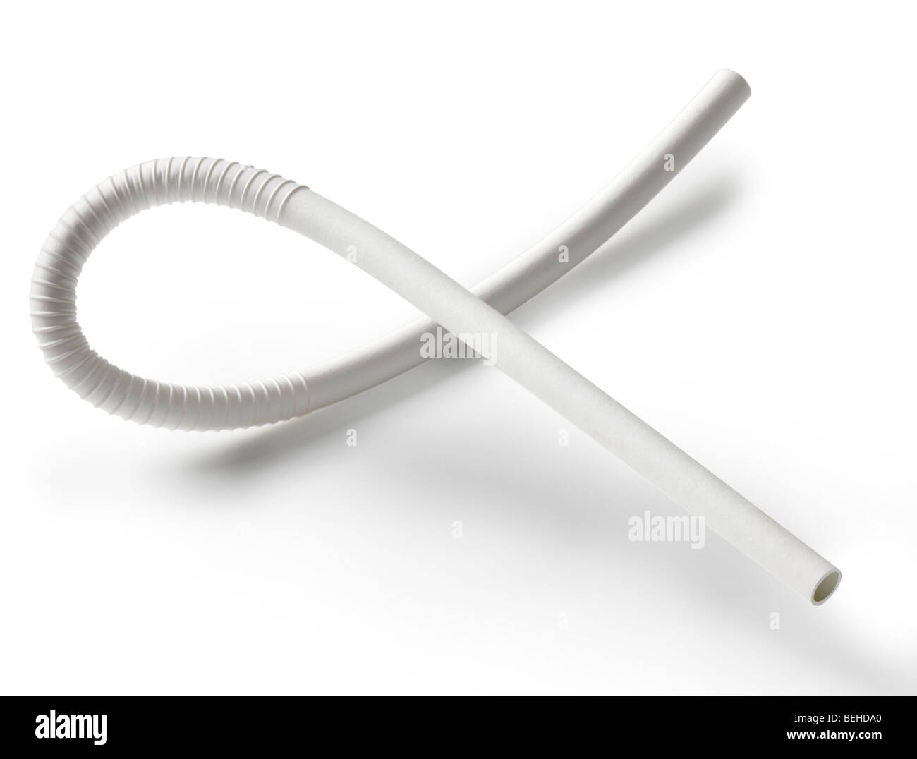 white straw on white background Stock Photo