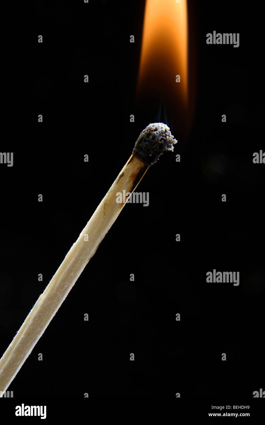 Lit match Stock Photo Alamy