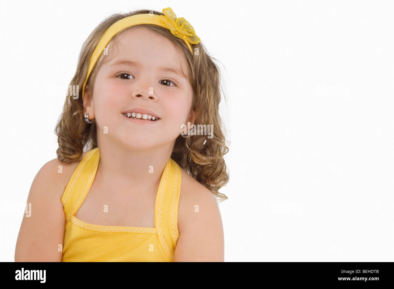 Portrait of a girl smiling Stock Photo - Alamy