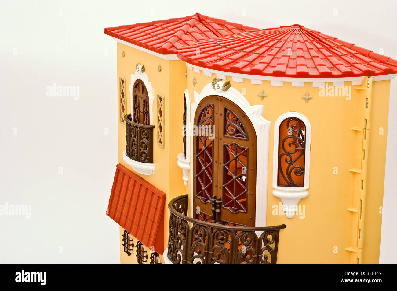 An elaborate European style doll house Stock Photo