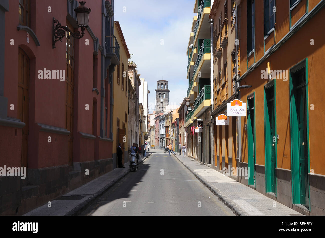 Street in La Laguna, Canary Island Tenerife Spain Stock Photo