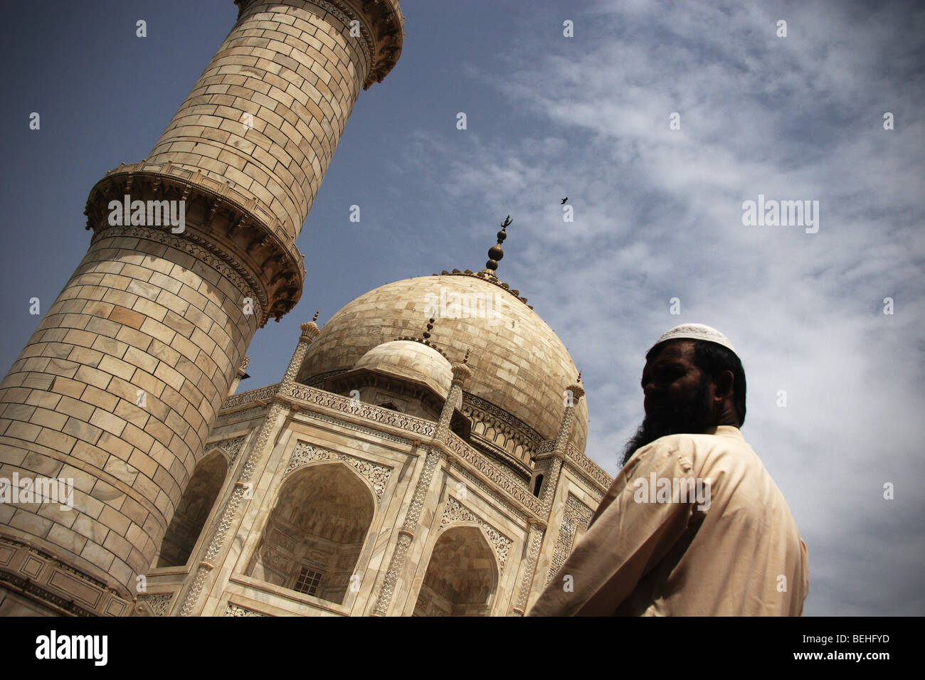 Muslim and the Taj Mahal Stock Photo