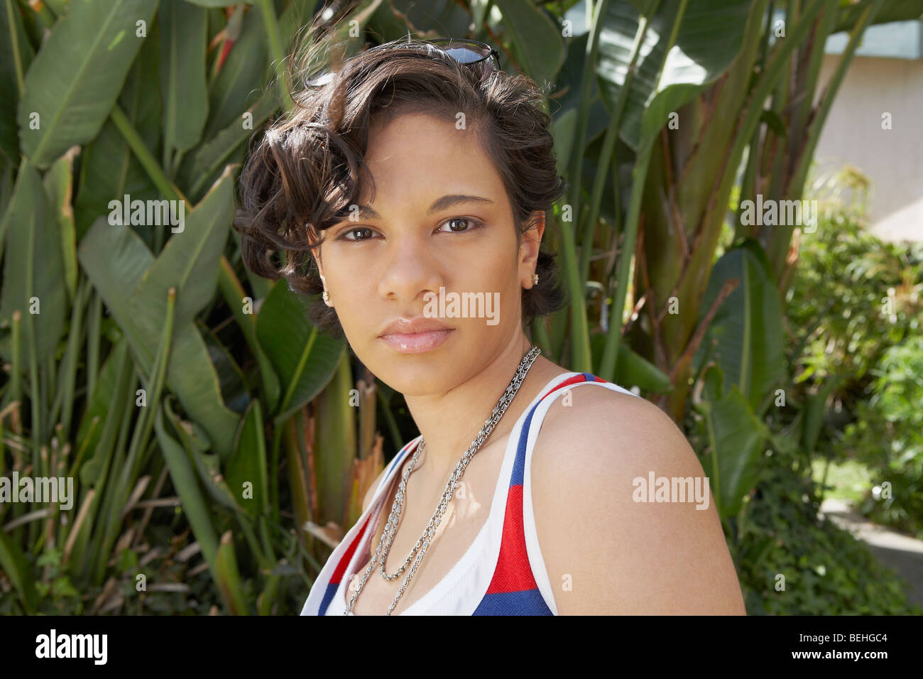 Portrait of a young woman Stock Photo - Alamy