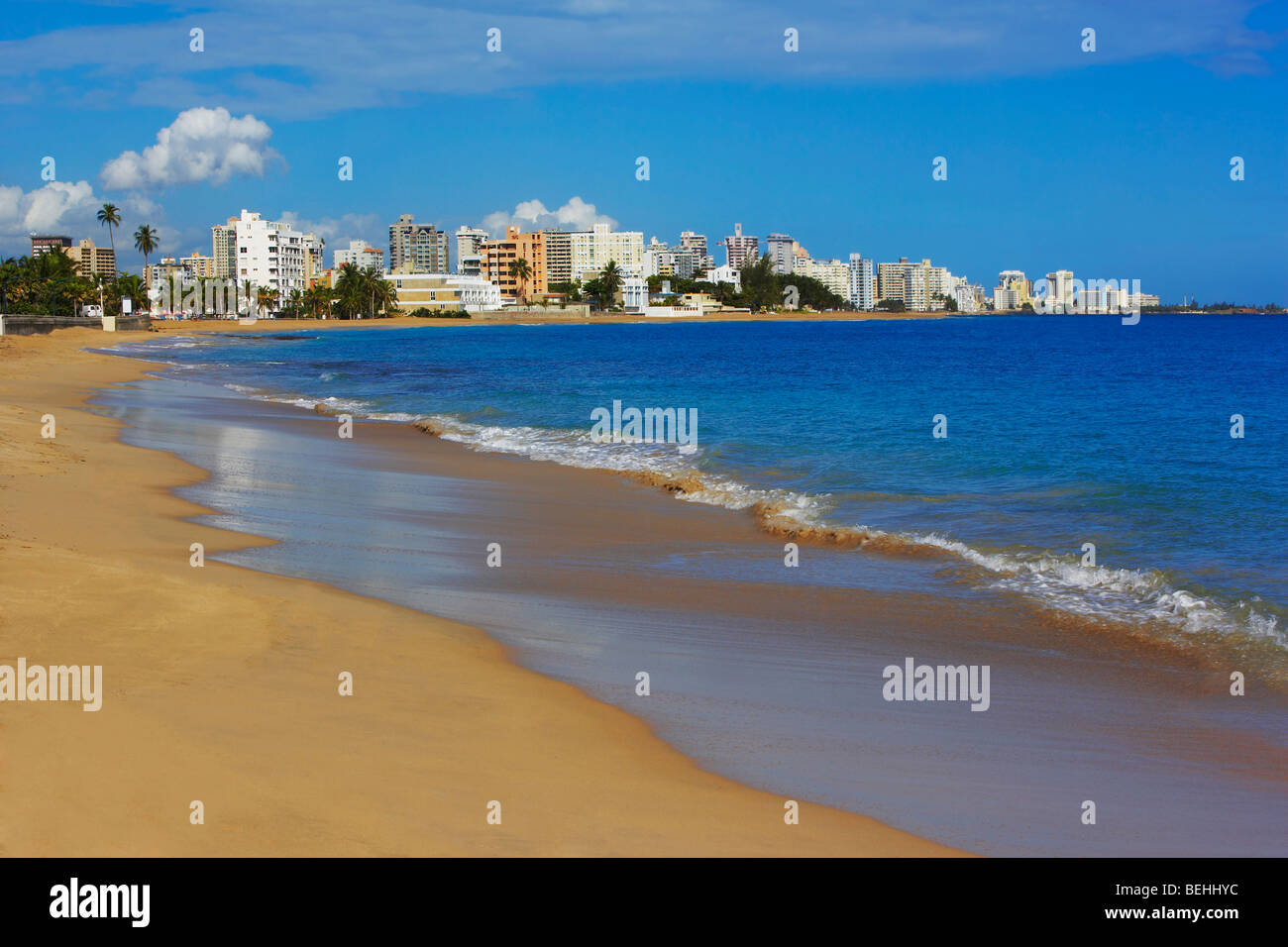Buildings At The Waterfront Condado Beach San Juan Puerto Rico Stock Photo Alamy