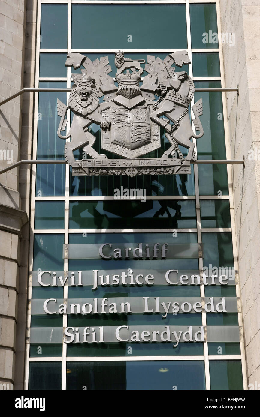 Cardiff Civil Justice Centre building Wales Stock Photo