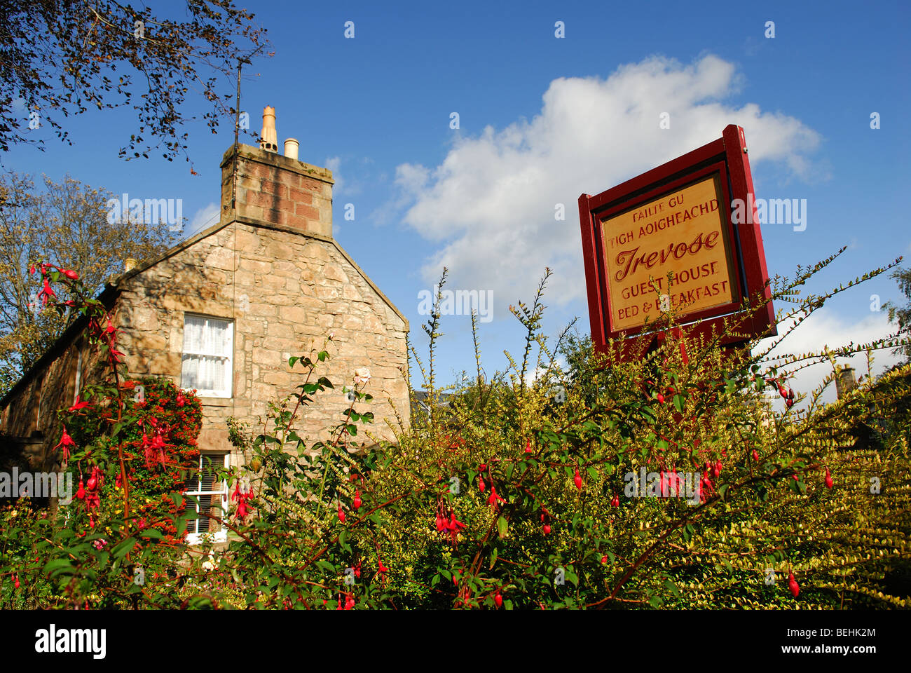 Dornoch guest House Scotland Stock Photo Alamy