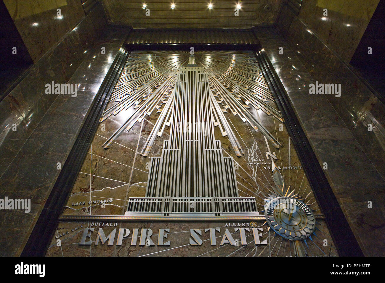 U S A New York Manhattan Inside Decorations Of The Empire State