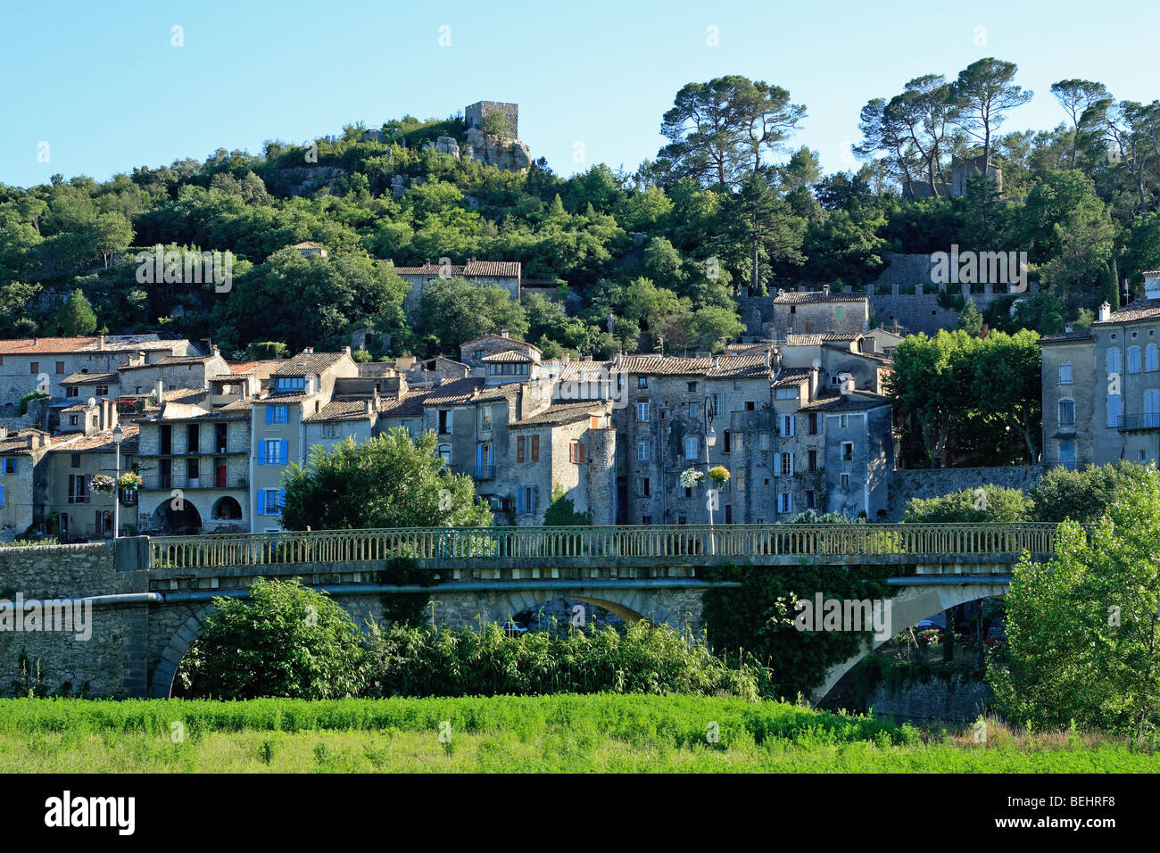The village of Sauve in the Gard, France Stock Photo Alamy